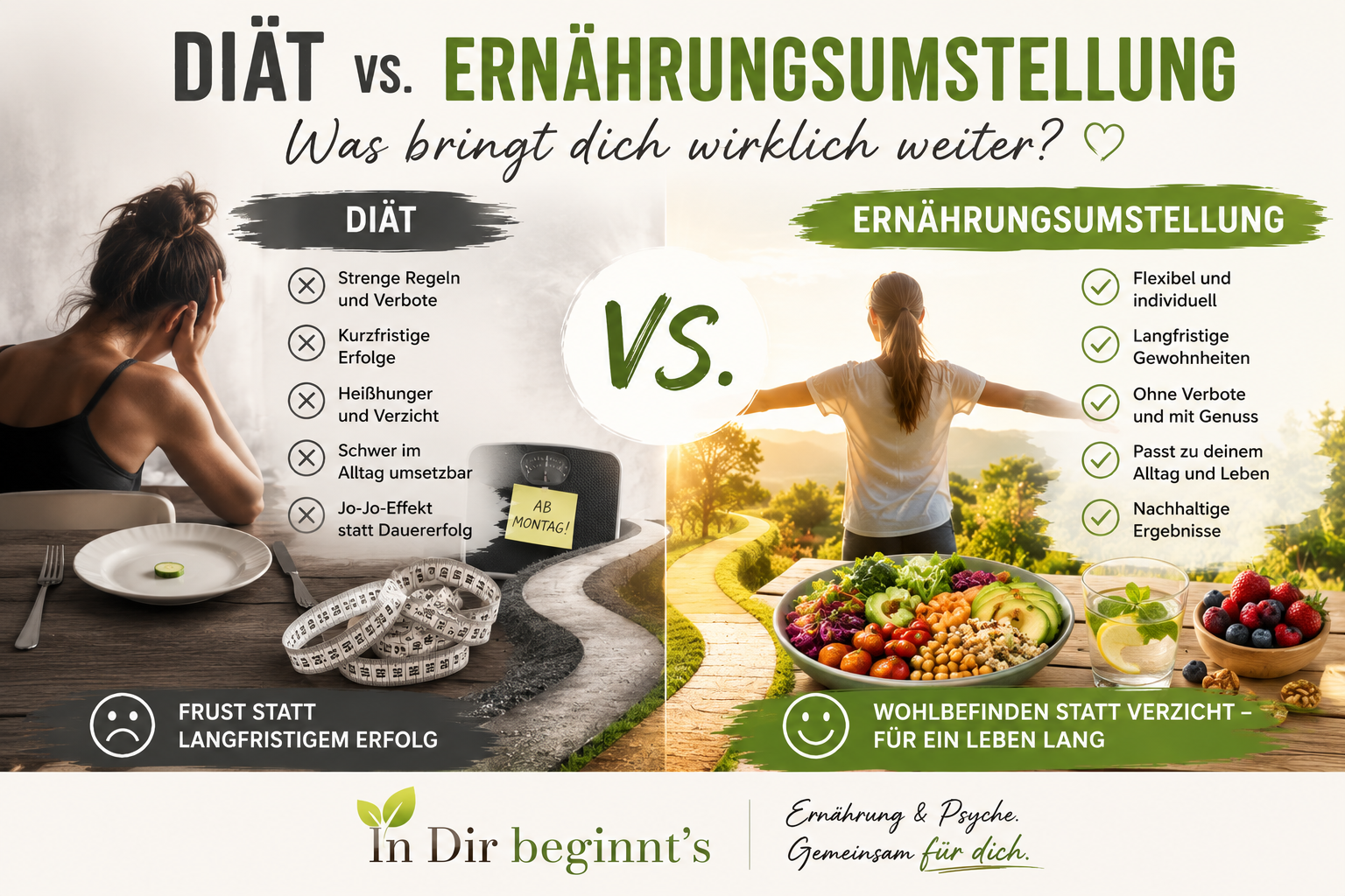 Diät oder Ernährungsumstellung – was bringt dich wirklich langfristig ans Ziel?